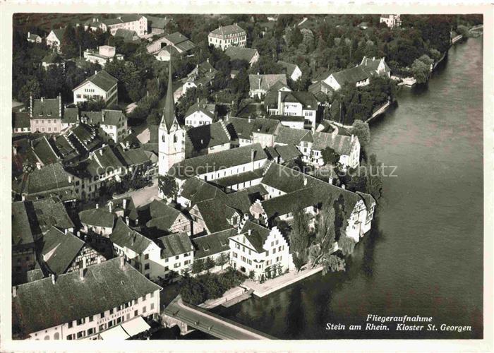 14034579 Stein Rhein Stein am Rhein SH Fliegeraufnahme mit Kloster St Georgen