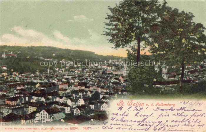 14034855 St Gallen SANKT GALLEN SG Blick vom Falkenberg