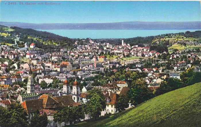 14034876 St Gallen SANKT GALLEN SG Panorama mit Bodensee