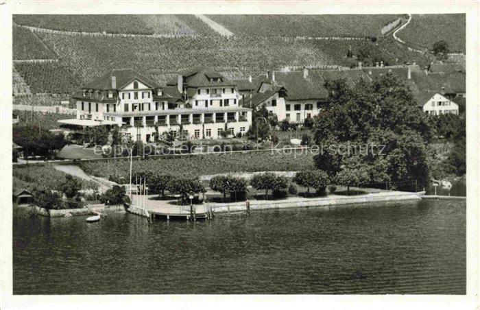 14035034 Twann Nidau BE am Bielersee Hotel Baeren Fliegeraufnahme