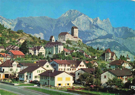 14035508 Sargans SG Panorama Schloss