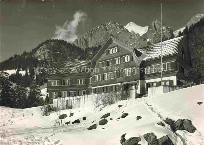 14035509 Wildhaus  Toggenburg SG Bodenweidli St Galler Jugendheim mit Schafberg