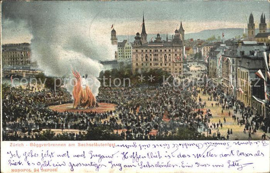 12159503 Zuerich Boeggverbrennen Sechselaeutenfest Zuerich