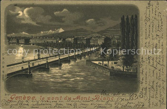 12159580 Genève GE Le pont du Mont Blanc Genève