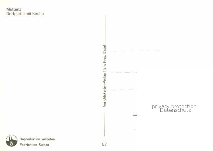 12758998 Muttenz Dorfpartie mit Kirche