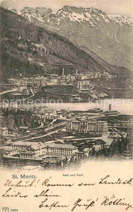 12880655 St Moritz Bad GR Village panoramique de St Moritz