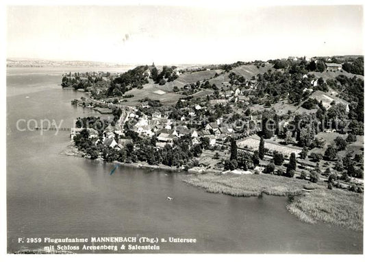 13153809 Mannenbach Untersee Fliegeraufnahme Schloss Arenenberg Salenstein Manne