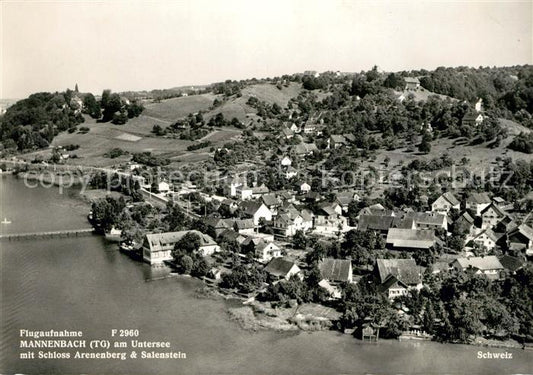 13153812 Mannenbach Untersee Fliegeraufnahme Schloss Arenenberg Salenstein Manne