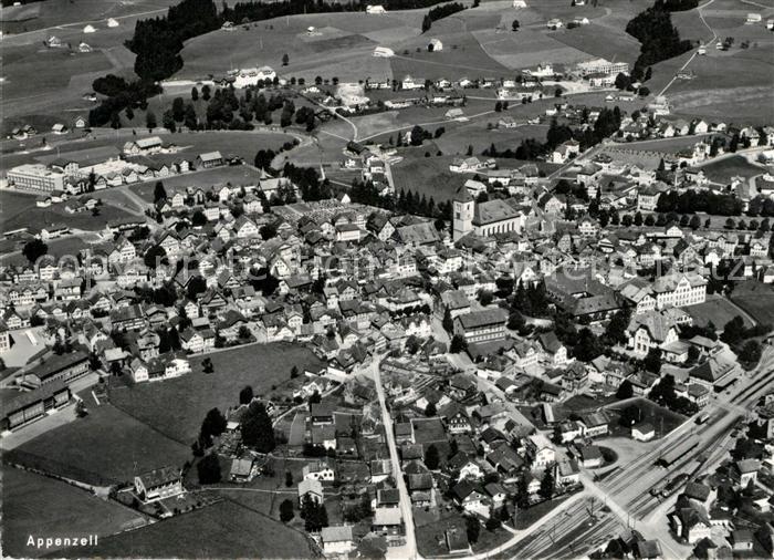 13154841 Appenzell IR Fliegeraufnahme Kirche Appenzell