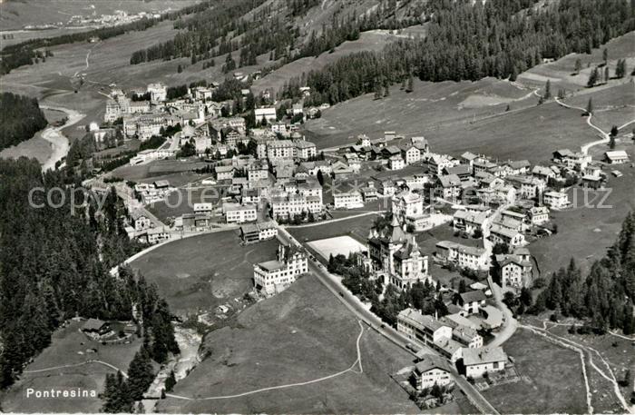 13186710 Pontresina Fliegeraufnahme Pontresina