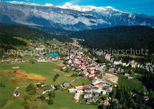 13187400 Laax Fliegeraufnahme Flimserstein Ringelspitze Laax