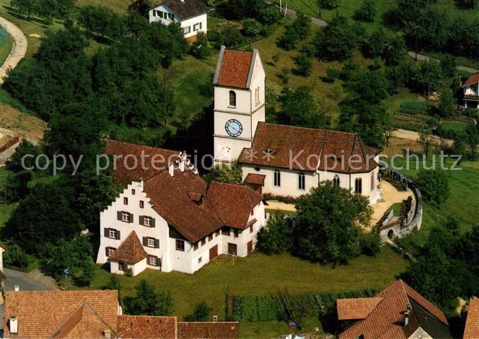 13234860 ​​​​Oltingen Église réformée du presbytère Saint-Nicolas Photo d'aviation Oltin