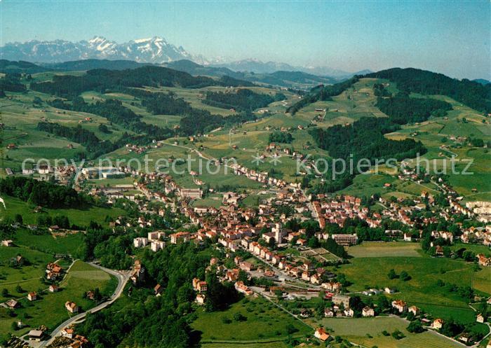 13235825 Heiden AR mit Altmann und Saentis Appenzeller Alpen Fliegeraufnahme Hei