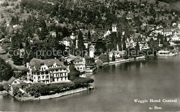 13279922 Weggis Vierwaldstaettersee Hotel Central Fliegeraufnahme Weggis Vierwal