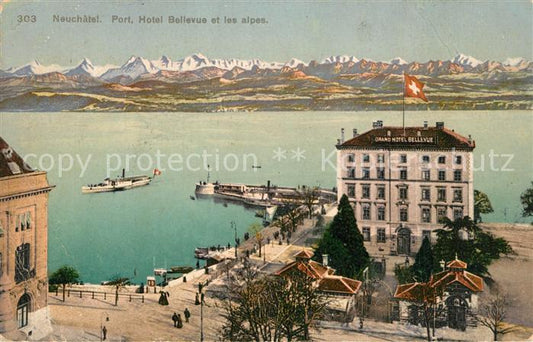 13308637 Neuchâtel NE Port Hôtel Bellevue et les alpes Neuchâtel NE