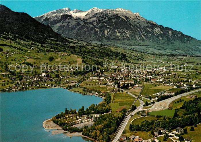 13316971 Sarnen Fliegeraufnahme mit Pilatus Sarnen