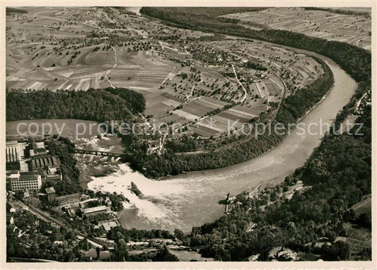 13333381 Neuhausen Rheinfall Fliegeraufnahme Hotel Restaurant Schloesschen Woert