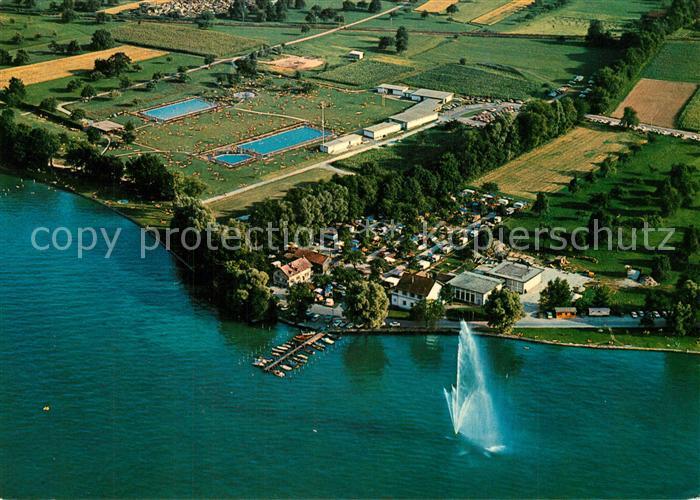 13355821 Kreuzlingen Bodensee Fliegeraufnahme mit Camping und Schwimmbad Kreuzli