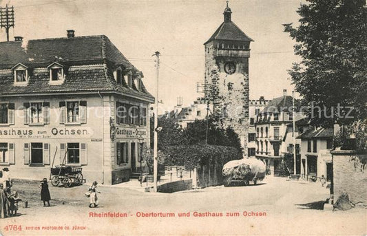 13558711 Rheinfelden AG Obertorturm et Gasthaus zum Ochsen Rheinfelden AG