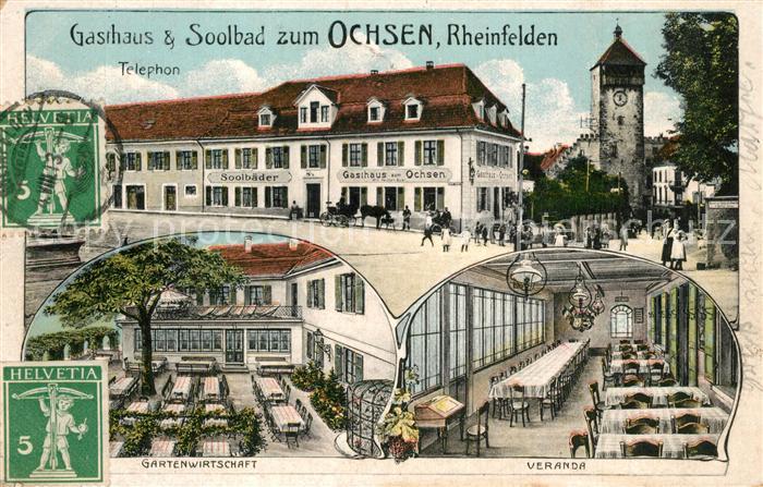 13558943 Rheinfelden AG Gasthaus Soolbad zum Ochsen Restaurant de jardin Véranda Rhe