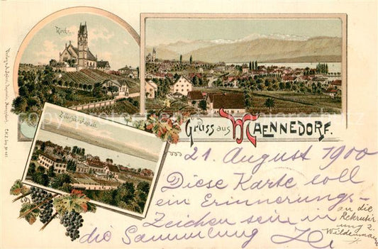 13559715 Église de Maennedorf Zellische Anstalt Panorama Maennedorf