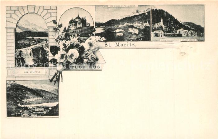 13567325 St Moritz GR Arrivée Piz Julier Piz Albana Paracelsusquelle Eglise St M