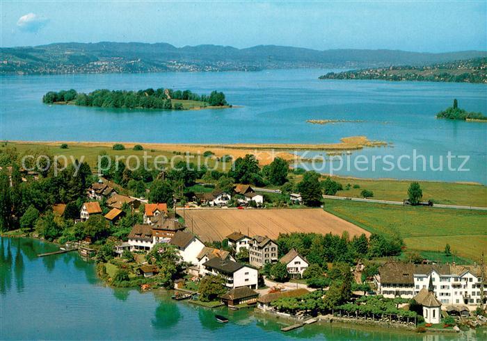 13631121 Hurden Zuerichsee Insel Ufnau Fliegeraufnahme Hurden