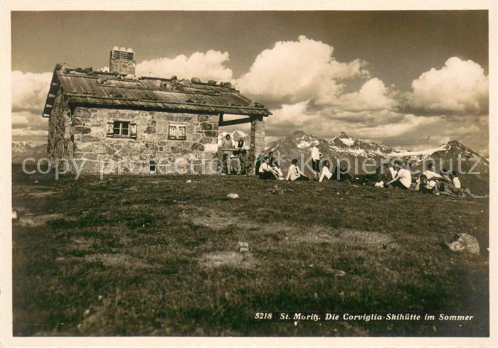 13664362 St Moritz GR Refuge de ski Corviglia en été Alpes St Moritz GR