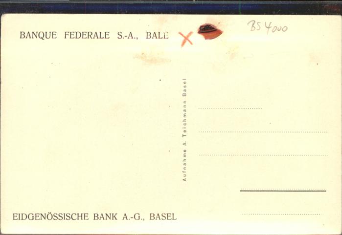 10958115 Basel BS Eidgenoessische Bank  Basel BS