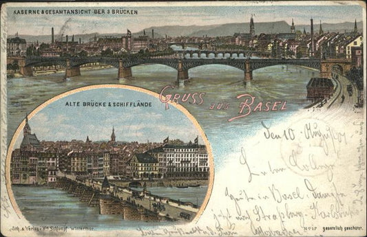 10958124 Bâle BS Pont Schifflaende Bâle BS