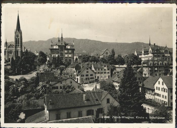 10958152 Zuerich Wiedikon Église École Maisons Zuerich