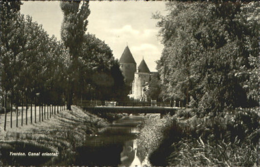 10547212 Yverdon VD Poste de terrain du canal d'Yverdon x 1940