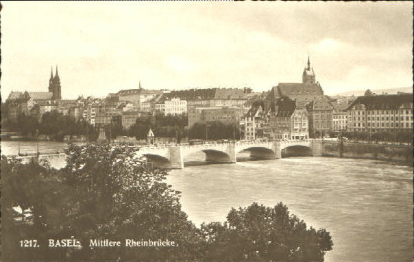 10547708 Basel BS Basel Rheinbruecke ungelaufen ca. 1920 Basel BS