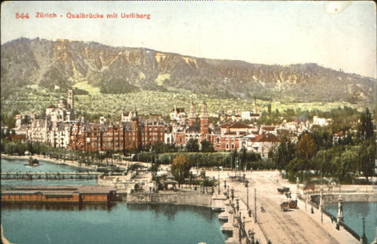 10547754 Zuerich Zuerich Quaibruecke ungelaufen ca. 1910 Zuerich