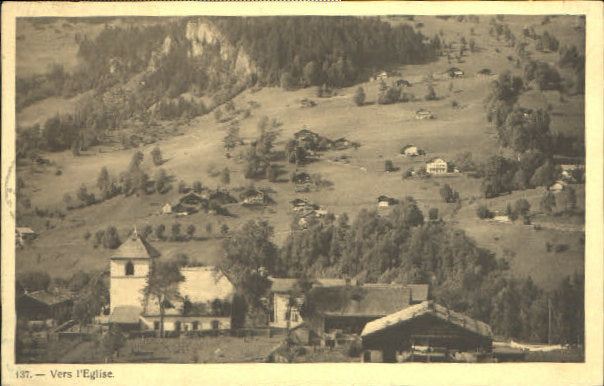 10547884 Leysin Leysin (Stempelabschlag) Vers l´Eglise x 1909 Leysin