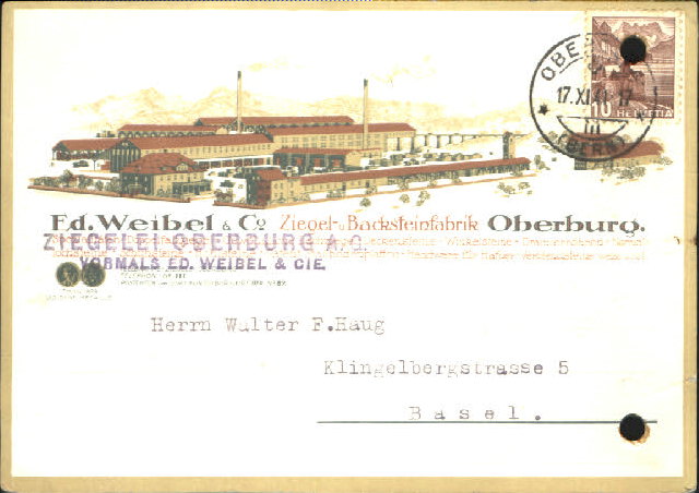 10547933 Oberburg Oberburg Werbekarte x 1941