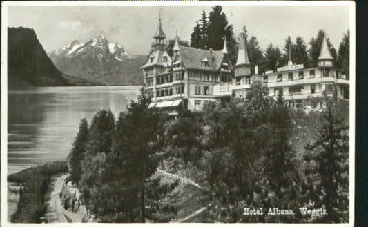 10547982 Weggis Vierwaldstaettersee Weggis Hotel x 1935 Weggis