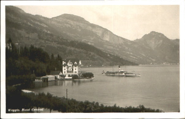 10547986 Weggis Vierwaldstaettersee Weggis Hotel Dampfer x 1936 Weggis