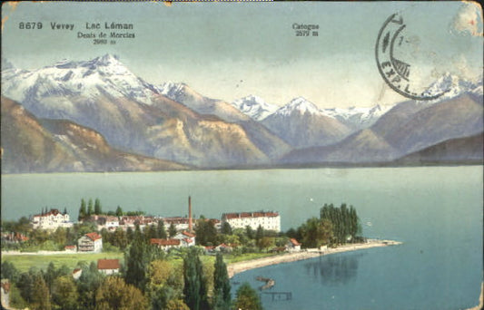 10548344 Vevey VD Lac de Vevey x 1912 Vevey