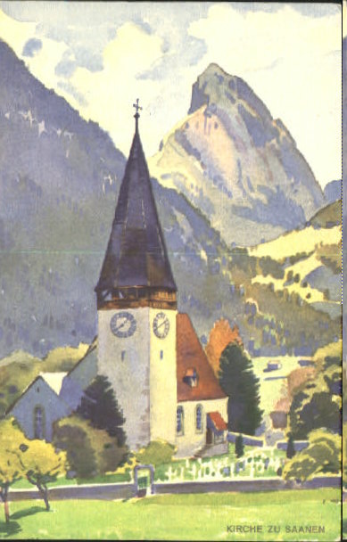 10548469 Saanen Saanen Kirche ungelaufen ca. 1920 Saanen