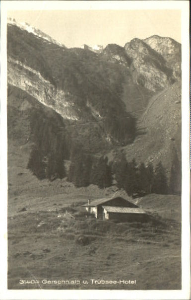 10549468 Engelberg OW Gerschnialp  Truebsee - Hotel ungelaufen ca. 1930 Engelber