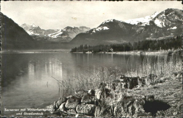 10549478 Giswil Sarnersee Wetterhorngruppe Giswilerstock Feldpost x 1943 Giswil