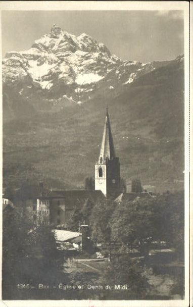 10550207 Bex VD Bex Kirche Feldpost x 1929 Bex