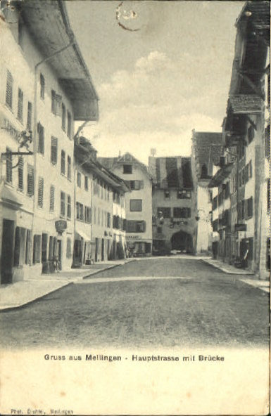 10550271 Mellingen Mellingen Hauptstrasse Bruecke ungelaufen ca. 1910