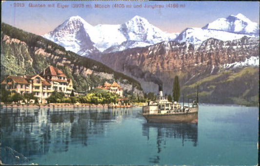 10550990 Gunten Eiger Moench Jungfrau  x 1913 Gunten