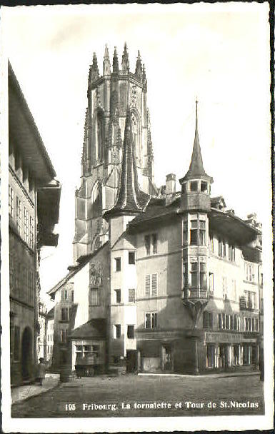 10551119 Fribourg FR Fribourg La tornalette Tour de St. Nicolas x 1947 Fribourg