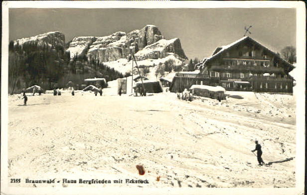 10551207 Braunwald GL Braunwald Haus Bergfrieden Eckstock x 1946 Braunwald