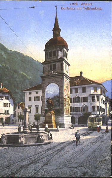 10551967 Altdorf UR Dorfplatz Telldenkmal Altdorf UR