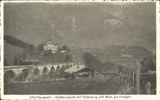 10552152 Frutigen BE Tellenburg Loetschbergbahn Viadukt ungelaufen ca. 1930 Frut