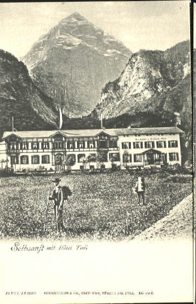 10552437 Selbsanft Selbsanft Hotel ungelaufen ca. 1900 Linthal